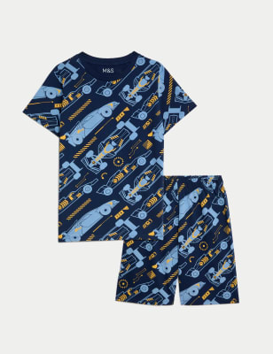 Pure Cotton Racing Car Pyjamas (7-14 Yrs)