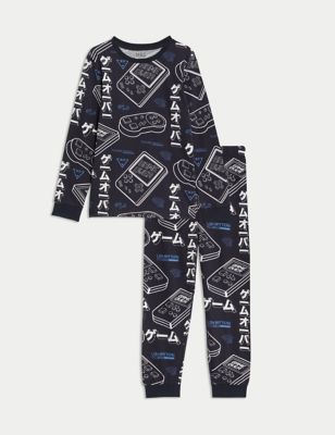 

Boys M&S Collection Pure Cotton Gaming Print Pyjamas (7-14 Yrs) - Carbon, Carbon