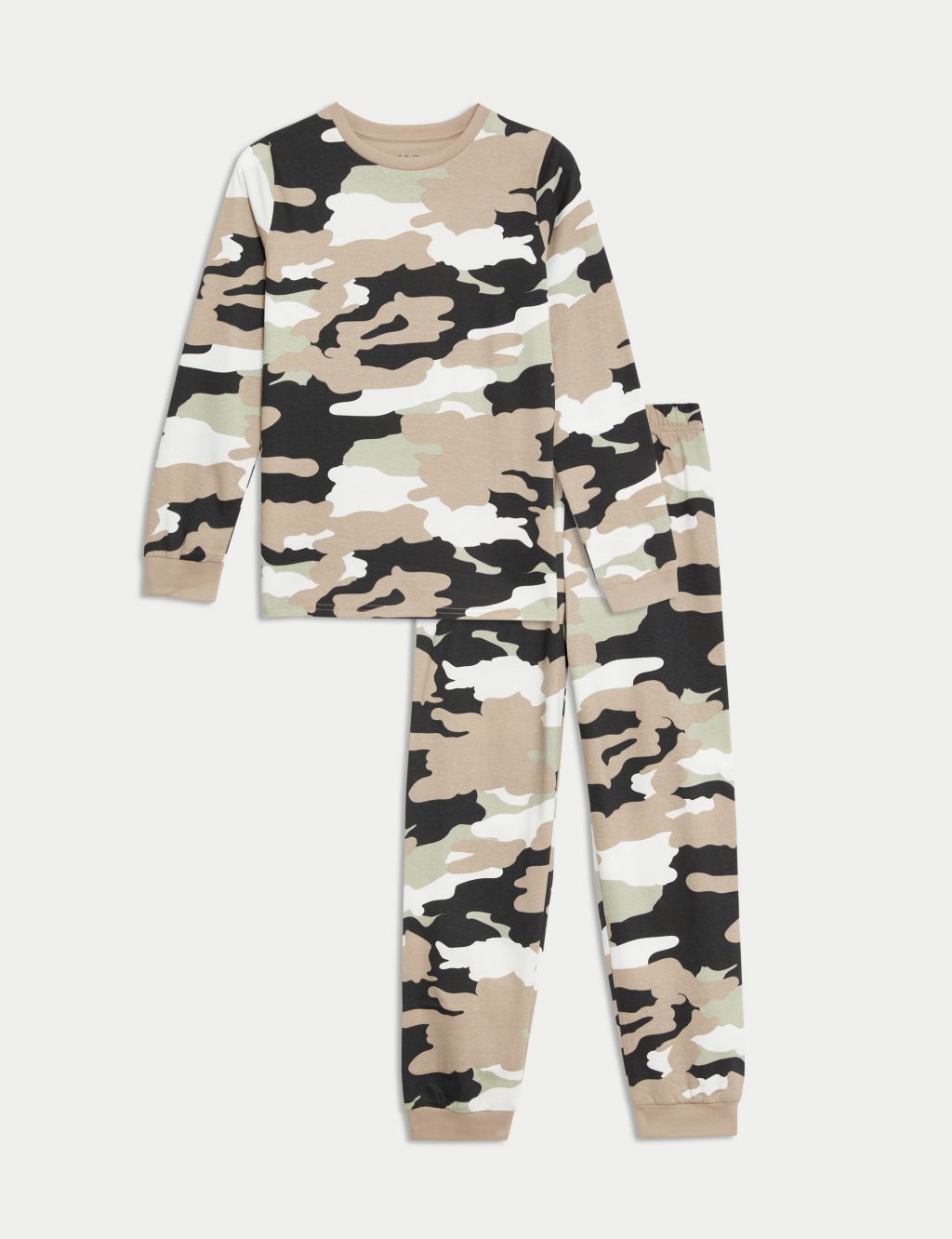 Pure Cotton Camouflage Pyjamas (7-14 Yrs)