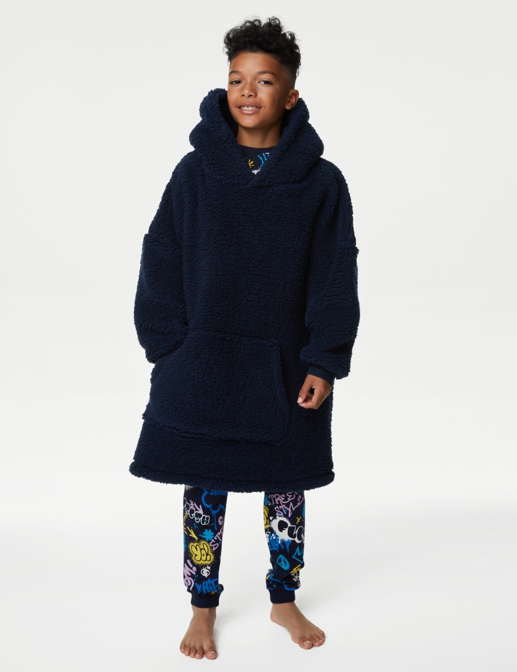 Borg Oversized Hoodie (3-16 Yrs) image 1