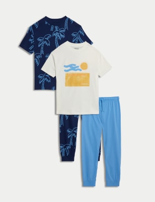 2pk Pure Cotton Pyjama Sets (6-16 Yrs)