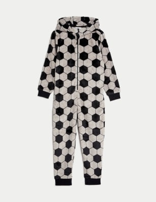 

Unisex,Boys,Girls M&S Collection Fleece Football Onesie (6-16 Yrs) - Navy Mix, Navy Mix