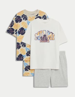 

Boys M&S Collection 2pk Cotton Rich Miami Pyjama Sets (6-16 Yrs) - Yellow Mix, Yellow Mix