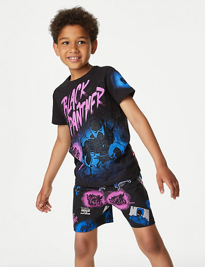 Black Panther™ Short Pyjama Set (6-16 Yrs)