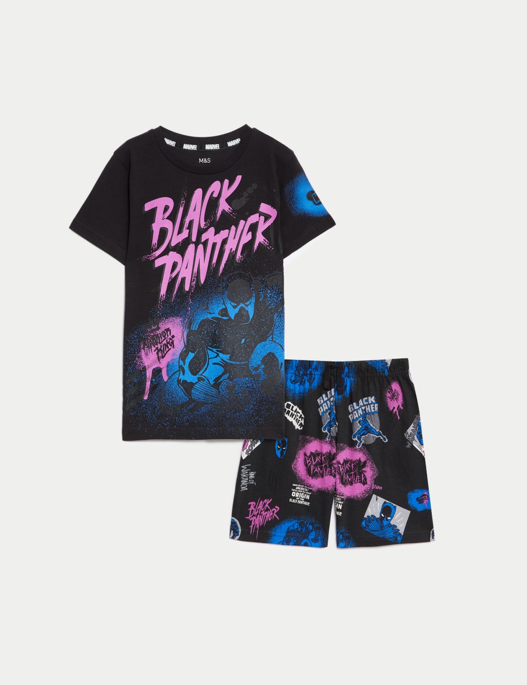 Black Panther™ Short Pyjama Set (6-16 Yrs) image 2