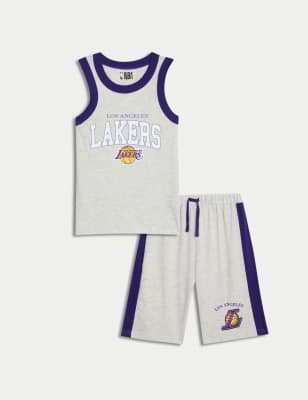 

Boys M&S Collection NBA Pure Cotton LA Lakers Pyjamas (6-16 Yrs) - Multi, Multi