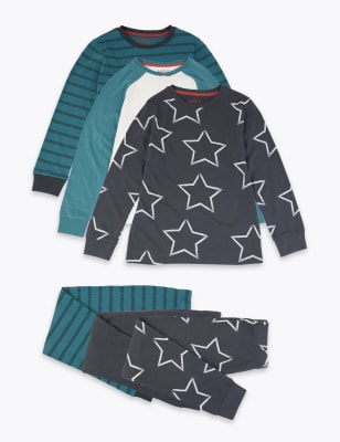 Pyžamov&aacute; souprava s&nbsp;potiskem proužků a&nbsp;hvězd, sada 3&nbsp;ks (3&ndash;16&nbsp;let)