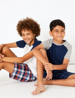 Kostkovan&aacute; bavlněn&aacute; pyžamov&aacute; souprava, sada 2&nbsp;ks (3&ndash;16&nbsp;let)