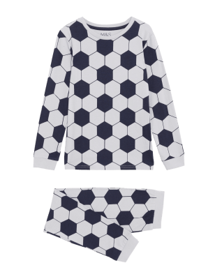 

Boys M&S Collection Cotton Rich Football Pyjamas (7-16 Yrs) - Grey Mix, Grey Mix