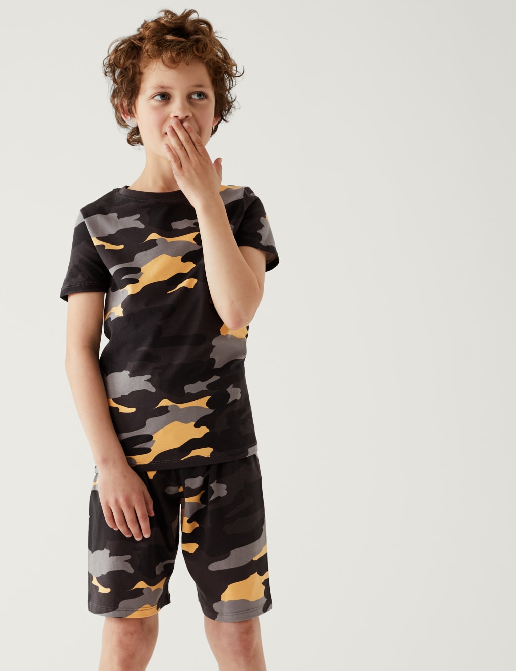 Cotton Rich Camouflage Short Pyjama Set (7-16 Yrs) image 1