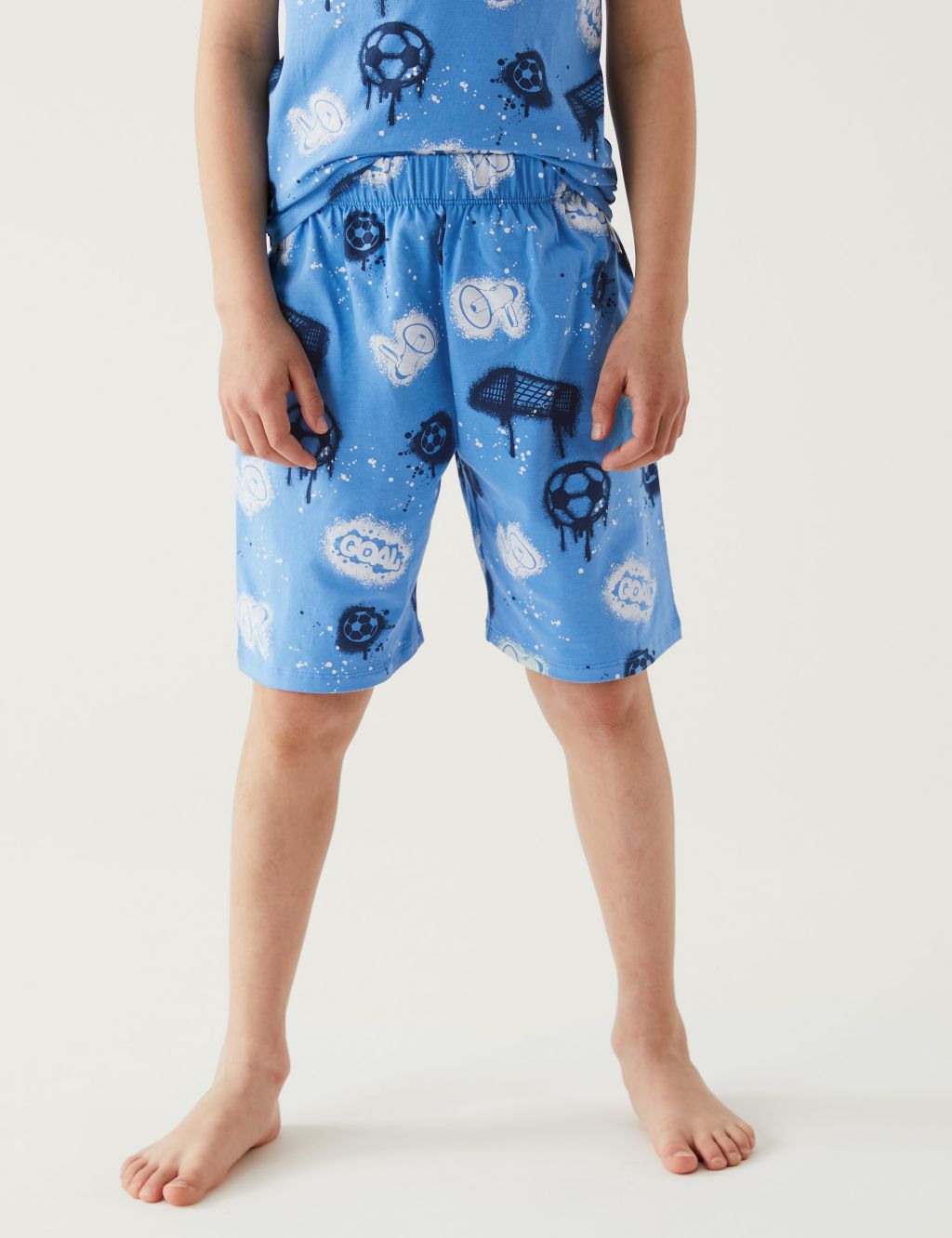 Cotton Rich Football Short Pyjama Set (7-16 Yrs) image 3