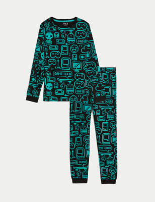 Cotton Rich Gaming Print Pyjamas (7-14 Yrs)