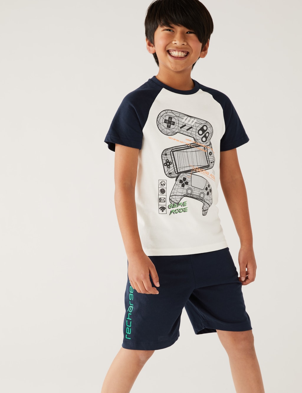 2pk Cotton Rich Gaming Short Pyjama Sets (6-16 Yrs) image 3