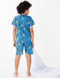 Cotton Crocodile Print Short Pyjama Set (7-16 Yrs)