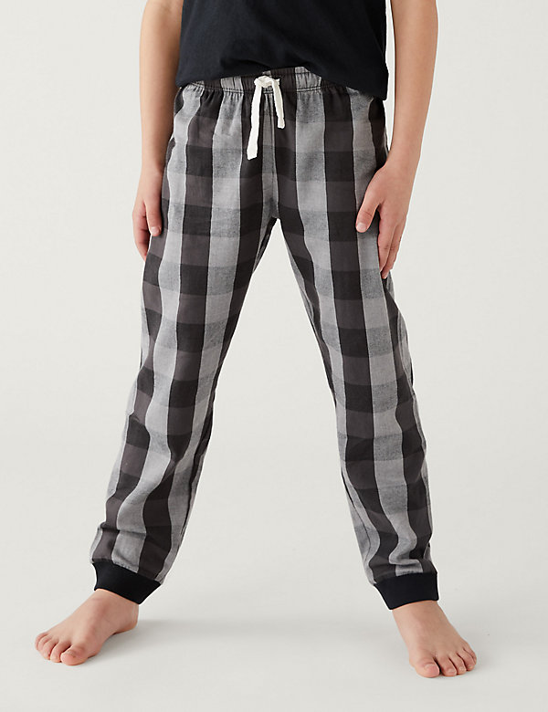 2pk Pure Cotton Checked Pyjama Sets (6-16 Yrs) - SG