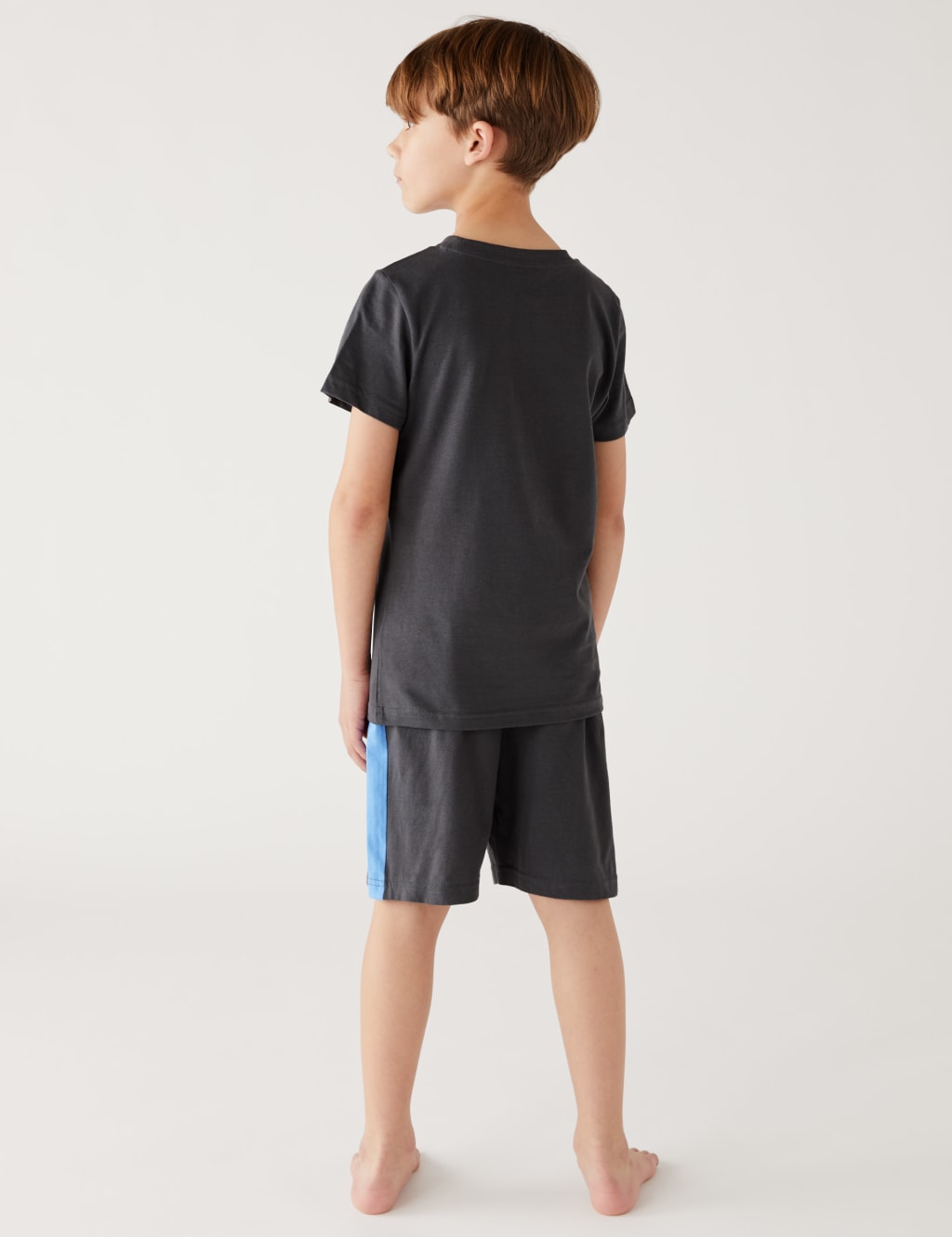 2pk Cotton Rich Football Short Pyjama Sets (6-16 Yrs) image 3