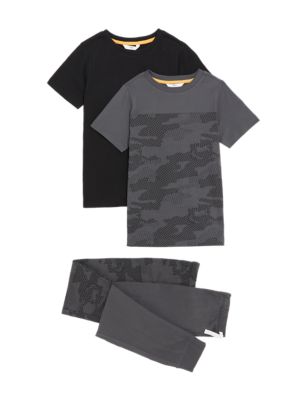 

Boys M&S Collection 2pk Cotton Rich Camouflage Pyjama Sets (6-16 Yrs) - Grey Mix, Grey Mix