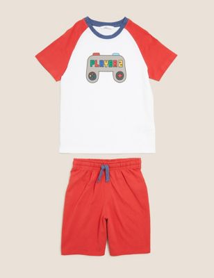 Mini Me Gamer Print Short Pyjama Set (1-10 yrs) | M&S