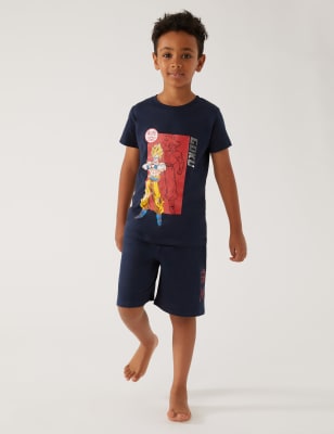 

M&S Collection Kurzes Schlafanzugset mit Dragon Ball Z™-Motiv (6-16 J.) - Navy, Navy