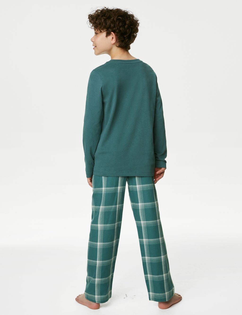 2pk Pure Cotton Checked Pyjama Sets (6-16 Yrs) image 3