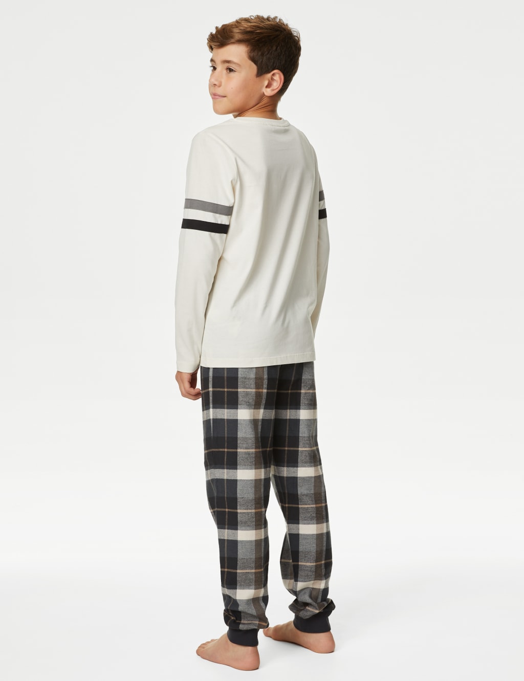 2pk Pure Cotton Checked Pyjama Sets (6-16 Yrs) image 3