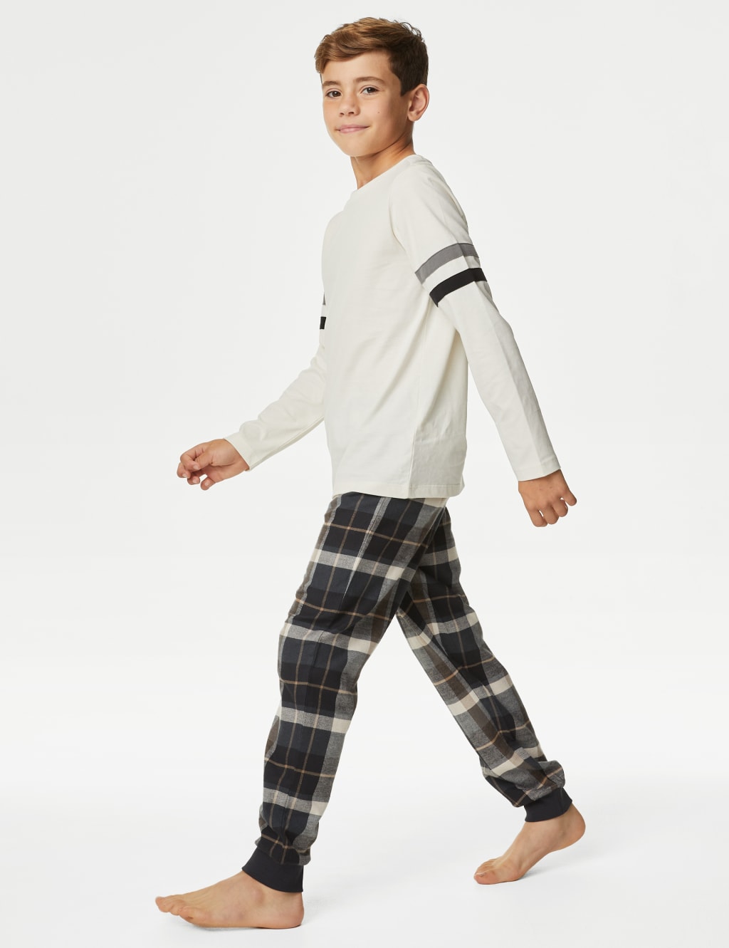 2pk Pure Cotton Checked Pyjama Sets (6-16 Yrs) image 2