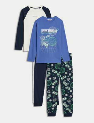 2pk Pure Cotton Gaming Pyjama Sets (6-16 Yrs)