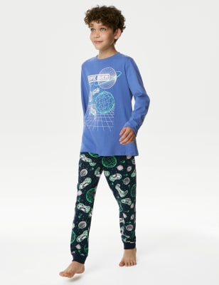 2pk Pure Cotton Gaming Pyjama Sets (6-16 Yrs)