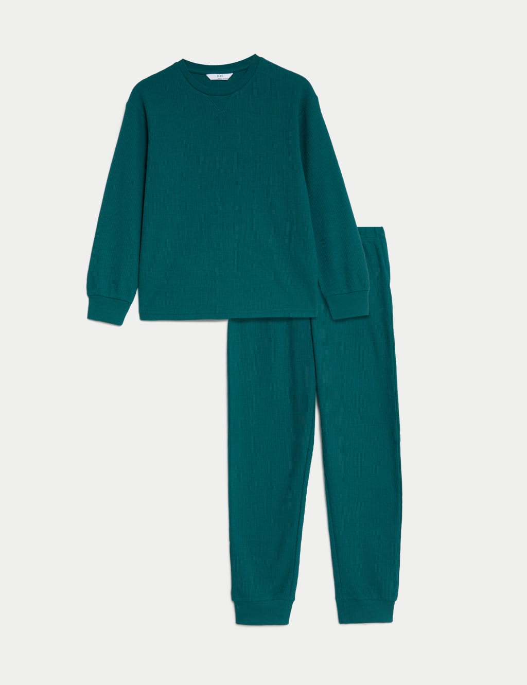 Cotton Blend Waffle Pyjamas (6-16 Yrs) image 2