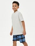 Καρό πιτζάμες από σύμμεικτο βαμβάκι (6-16 ετών)