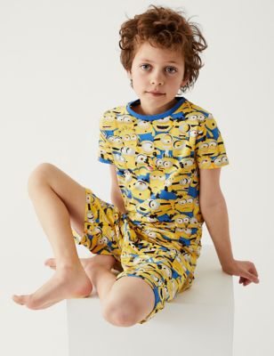 Voorloper Wild nep Korte Minions™-pyjama (3-16 jaar) | M&S BE