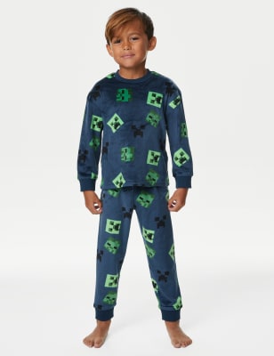 Pyjama en velours motif Minecraft du 3 au 16 ans M S FR