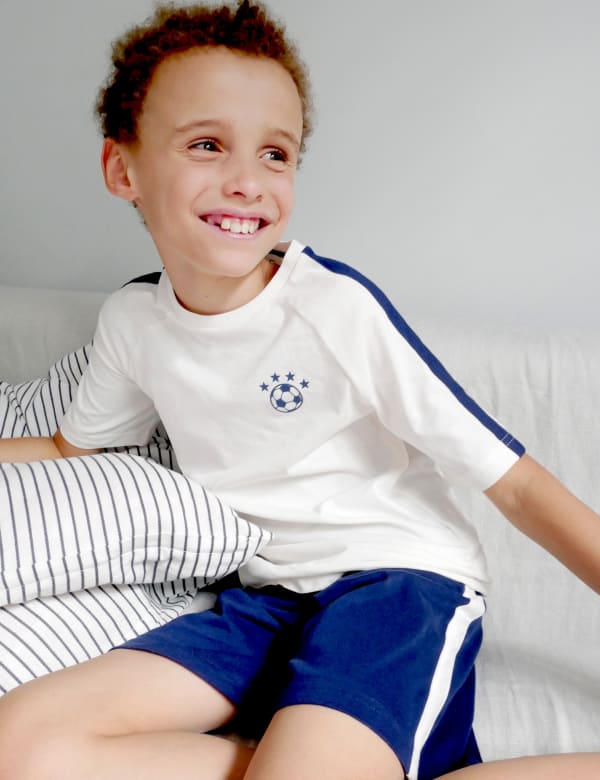 Cotton Football Short Pyjama Set (1-16 Yrs)