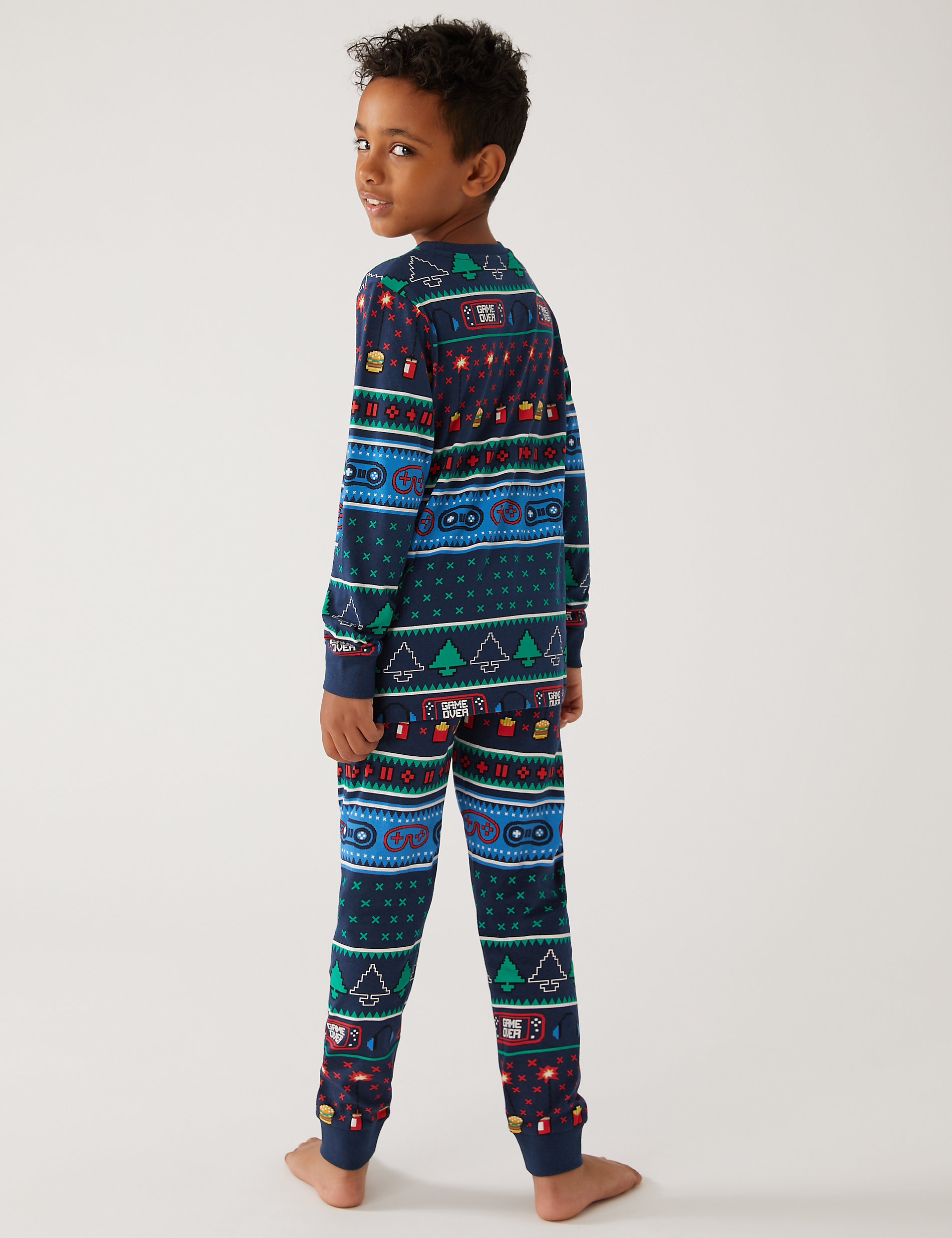 Pijama 100% algodón Fair Isle con diseño gamer (6-16&nbsp;años)