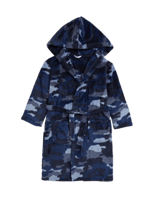 

M&S Collection Bata polar de camuflaje con capucha (6-16 años) - Navy Mix, Navy Mix