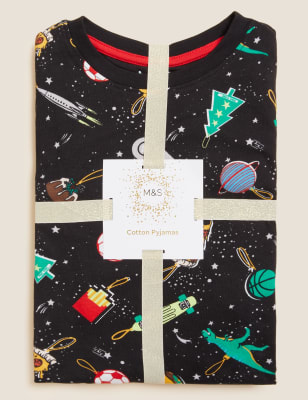 

M&S Collection Pijama con adornos 100 % algodón (6-16 años) - Black Mix, Black Mix