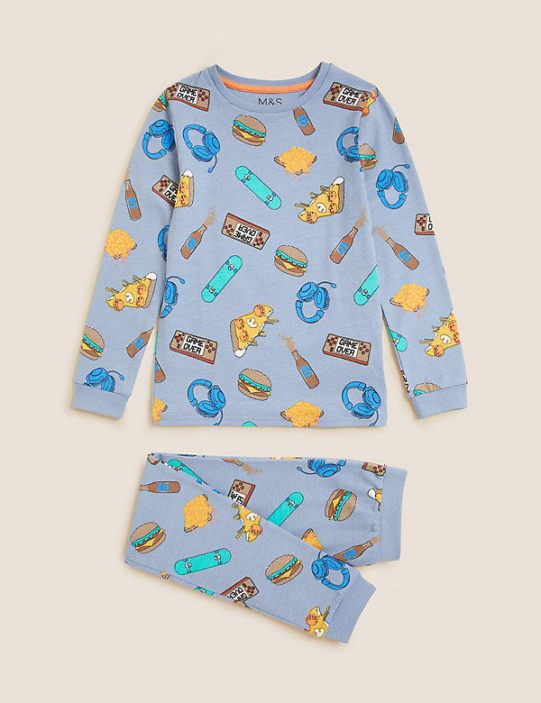 Pijama de algodón con estampado 'Chilling' (7-16&nbsp;años)