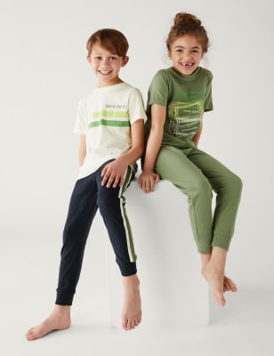 

M&S Collection 2er-Pack Schlafanzugset mit hohem Baumwollanteil und Gaming-Motiv (6-16 Jahre) - Multi, Multi