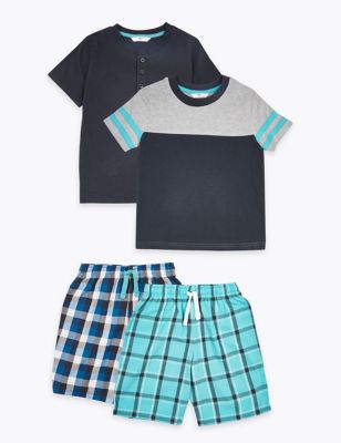 2 Pack Woven Short Pyjama Sets (6-16 Yrs) | M&S