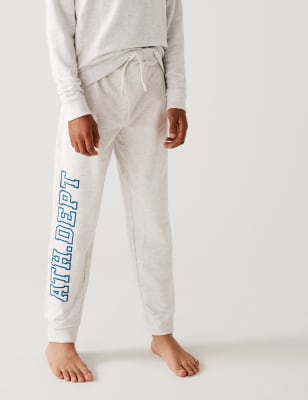 

M&S Collection Pijama informal de algodón con texto (6-16 años) - Grey Marl, Grey Marl