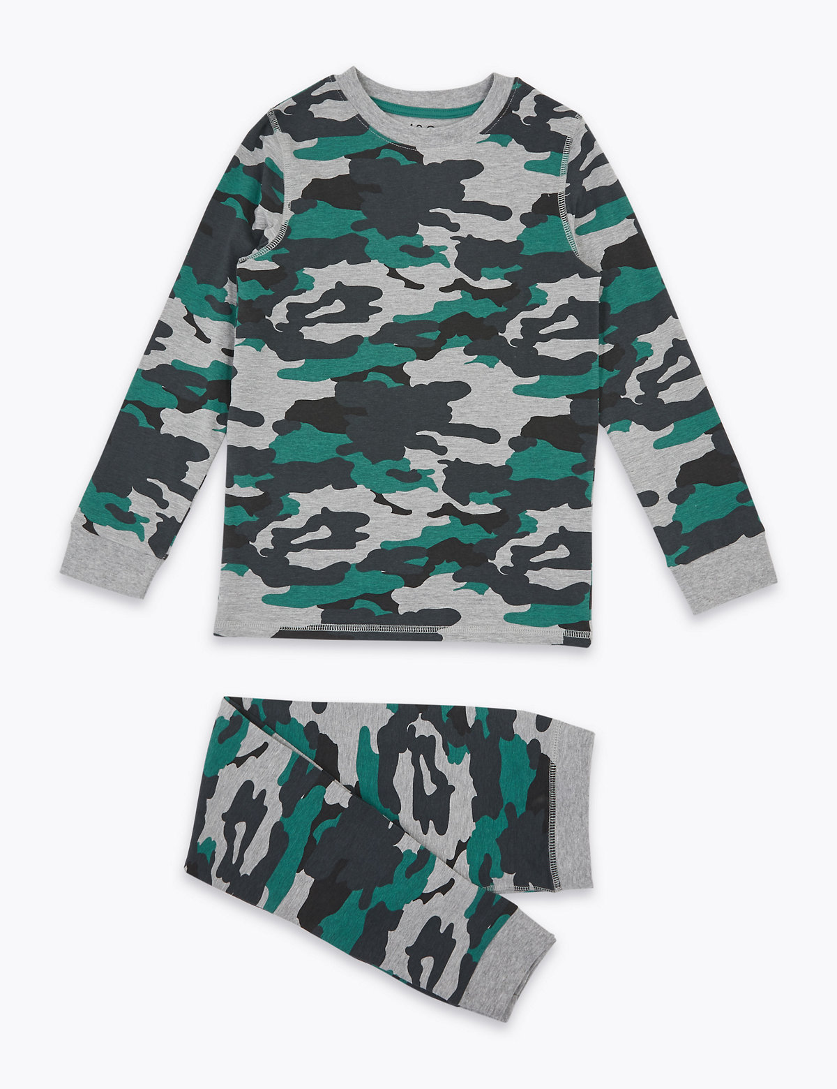 Cotton Rich Camouflage Pyjama Set (7-16 Yrs)