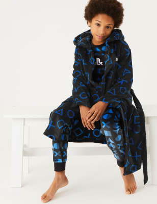

M&S Collection Morgenmantel mit PlayStation™-Motiv (6-16 Jahre) - Black Mix, Black Mix