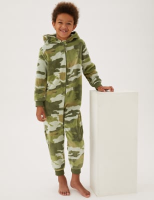 

M&S Collection Fleece-Einteiler mit Camouflagemuster (6-16 Jahren) - Khaki, Khaki