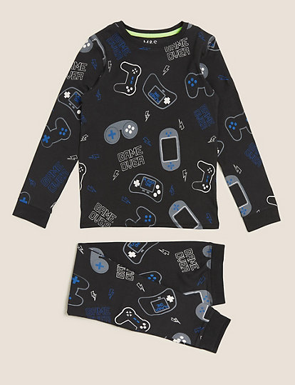 Cotton Rich Gaming Print Pyjamas (7-16 Yrs)