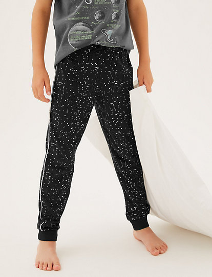 2pk Cotton Rich Space Pyjama Sets (6-16 Yrs)