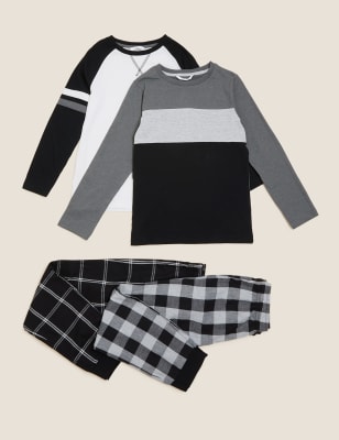 

M&S Collection Pack de 2 pijamas de algodón de cuadros (6-16 años) - Multi, Multi