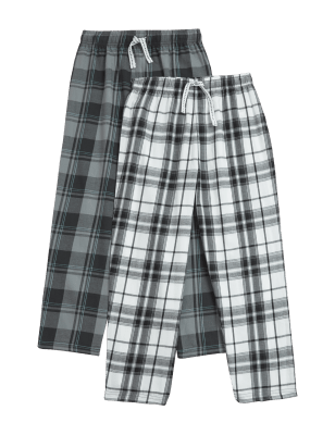 

M&S Collection 2er-Pack Schlafanzughosen aus reiner Baumwolle mit Karomuster (6-16 Jahre) - Multi, Multi