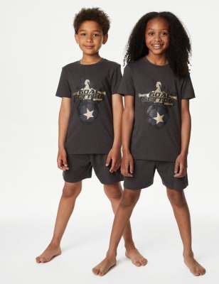 

M&S Collection Pijama 100% algodón con diseño de fútbol (6-16 años) - Black Mix, Black Mix