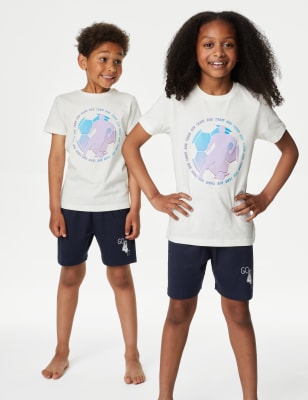 

M&S Collection Schlafanzugset aus reiner Baumwolle mit Fußballmotiv (6-16 J.) - White, White