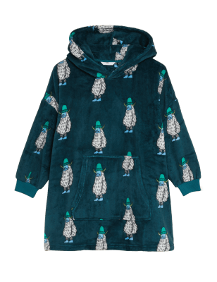 

Boys M&S Collection Yeti Print Fleece Oversized Hoodie (7-16 Yrs) - Green Mix, Green Mix